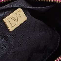 Pre Owned Diane von Furstenberg Purple Grained Leather Mini Sutra Shoulder Bag