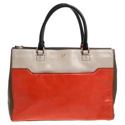 Diane Von Furstenberg Multicolor Leather Satchel