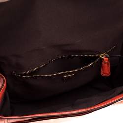 Pre Owned Diane von Furstenberg Coral Leather New Harper Charlotte Shoulder Bag