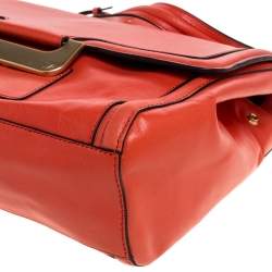 Pre Owned Diane von Furstenberg Coral Leather New Harper Charlotte Shoulder Bag