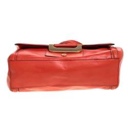 Pre Owned Diane von Furstenberg Coral Leather New Harper Charlotte Shoulder Bag