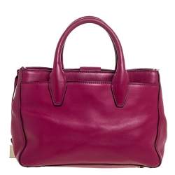 Pre Owned Diane Von Furstenberg Magenta Leather 440 Gallery Envelope Tote