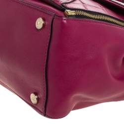 Pre Owned Diane Von Furstenberg Magenta Leather 440 Gallery Envelope Tote