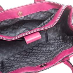 Pre Owned Diane Von Furstenberg Magenta Leather 440 Gallery Envelope Tote