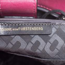 Pre Owned Diane Von Furstenberg Magenta Leather 440 Gallery Envelope Tote