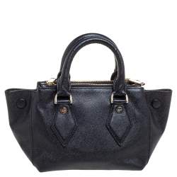 Pre Owned Diane Von Furstenberg Black Leather Mini Voyage Itsy Crossbody Bag