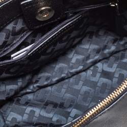 Pre Owned Diane Von Furstenberg Black Leather Mini Voyage Itsy Crossbody Bag