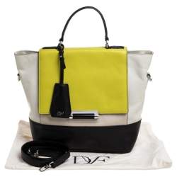 Pre Owned Diane von Furstenberg Multicolor Leather Top Handle Bag