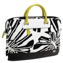 Diane Von Furstenberg Multicolor Printed Canvas and Leather Laptop Bag