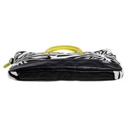 Diane Von Furstenberg Multicolor Printed Canvas and Leather Laptop Bag