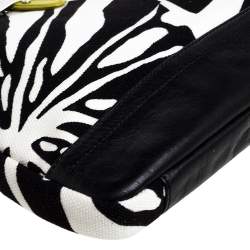 Diane Von Furstenberg Multicolor Printed Canvas and Leather Laptop Bag
