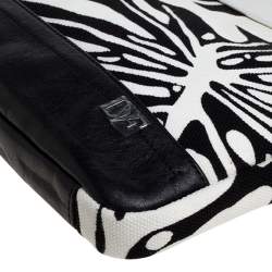 Diane Von Furstenberg Multicolor Printed Canvas and Leather Laptop Bag