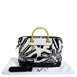 Diane Von Furstenberg Multicolor Printed Canvas and Leather Laptop Bag