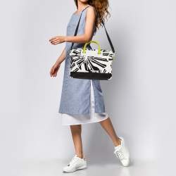 Diane Von Furstenberg Multicolor Printed Canvas and Leather Laptop Bag