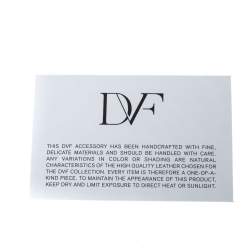 Pre Owned Diane von Furstenberg Black Perforated Leather Clutch