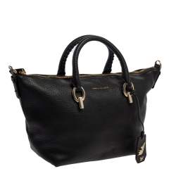 Pre Owned Diane Von Furstenberg Black Leather Sutra Tote