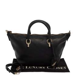Pre Owned Diane Von Furstenberg Black Leather Sutra Tote
