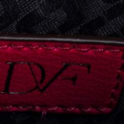 Pre Owned Diane von Furstenberg Pink Leather and Python Mini Highline Micro Crossbody Bag