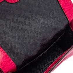 Pre Owned Diane von Furstenberg Pink Leather and Python Mini Highline Micro Crossbody Bag