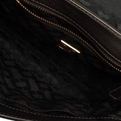 Pre Owned Diane Von Furstenberg Metallic Grey Lizard Embossed Leather and Leather Mini 440 Shoulder Bag