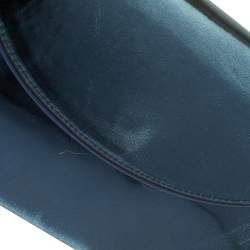 Pre Owned Diane Von Furstenberg Metallic Blue Patent Leather Clutch