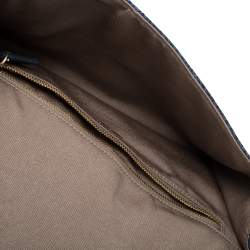 Pre Owned Diane Von Furstenberg Blue Snakeskin Carolina Lips Crossbody Bag