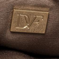 Pre Owned Diane Von Furstenberg Blue Snakeskin Carolina Lips Crossbody Bag