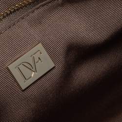 Pre Owned Diane von Furstenberg Blue Lagoon Python and Leather Carolina Lips Shoulder Bag