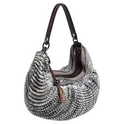 Diane Von Furstenberg Multicolor Chainlink Leather and Suede Medium Stephanie Hobo