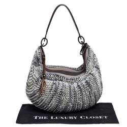 Diane Von Furstenberg Multicolor Chainlink Leather and Suede Medium Stephanie Hobo