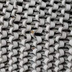 Pre Owned Diane Von Furstenberg White Chainlink Leather Medium Stephanie Hobo