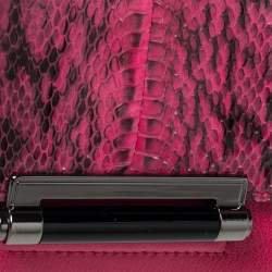 Pre Owned Diane von Furstenberg Pink Leather and Python Mini Highline Micro Crossbody Bag