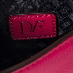 Pre Owned Diane von Furstenberg Pink Leather and Python Mini Highline Micro Crossbody Bag