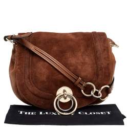 Pre Owned Diane Von Furstenberg Brown Leather Shoulder Bag