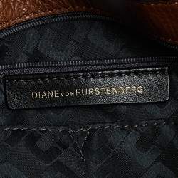 Pre Owned Diane Von Furstenberg Brown Leather Shoulder Bag