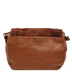 Pre Owned Diane Von Furstenberg Brown Leather Shoulder Bag