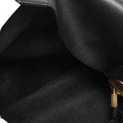 Pre Owned Diane Von Furstenberg Black Leather and Suede Moon Whisky Hobo