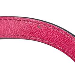 Pre Owned Diane von Furstenberg Fuchsia Leather On The Go Tote