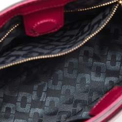 Pre Owned Diane von Furstenberg Fuchsia Leather On The Go Tote