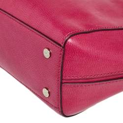 Pre Owned Diane von Furstenberg Fuchsia Leather On The Go Tote