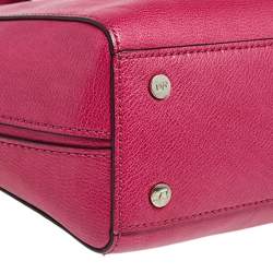 Pre Owned Diane von Furstenberg Fuchsia Leather On The Go Tote