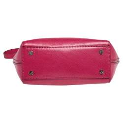 Pre Owned Diane von Furstenberg Fuchsia Leather On The Go Tote