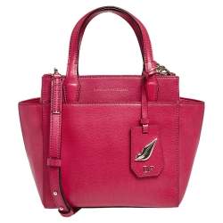 Pre Owned Diane von Furstenberg Fuchsia Leather On The Go Tote