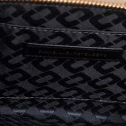 Pre Owned Diane von Furstenberg Beige Croc Embossed Nubuck Leather 440 Les Crossbody Bag