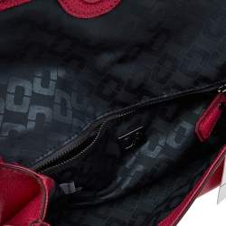 Pre Owned Diane von Furstenberg Pink Lizard Embossed Leather 440 Envelope Clutch