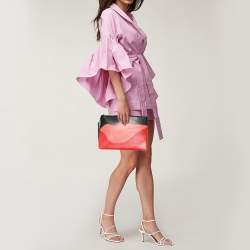 Pre Owned Diane von Furstenberg Multicolor Leather Lip Zip Pouch