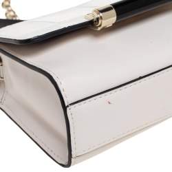 Pre Owned Diane Von Furstenberg Croc Embossed Leather Shoulder Bag