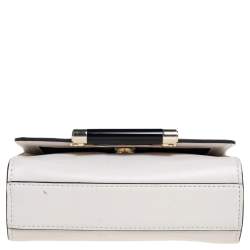 Pre Owned Diane Von Furstenberg Croc Embossed Leather Shoulder Bag