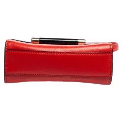 مملوكة مسبقًا Diane von Furstenberg Red Python Effect and Leather Mini Micro Highline Crossbody Bag