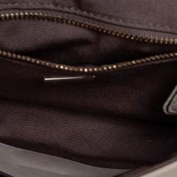 Pre Owned Diane von Furstenberg Gold/Off White Leather Flirty Lips Mini Crossbody Bag